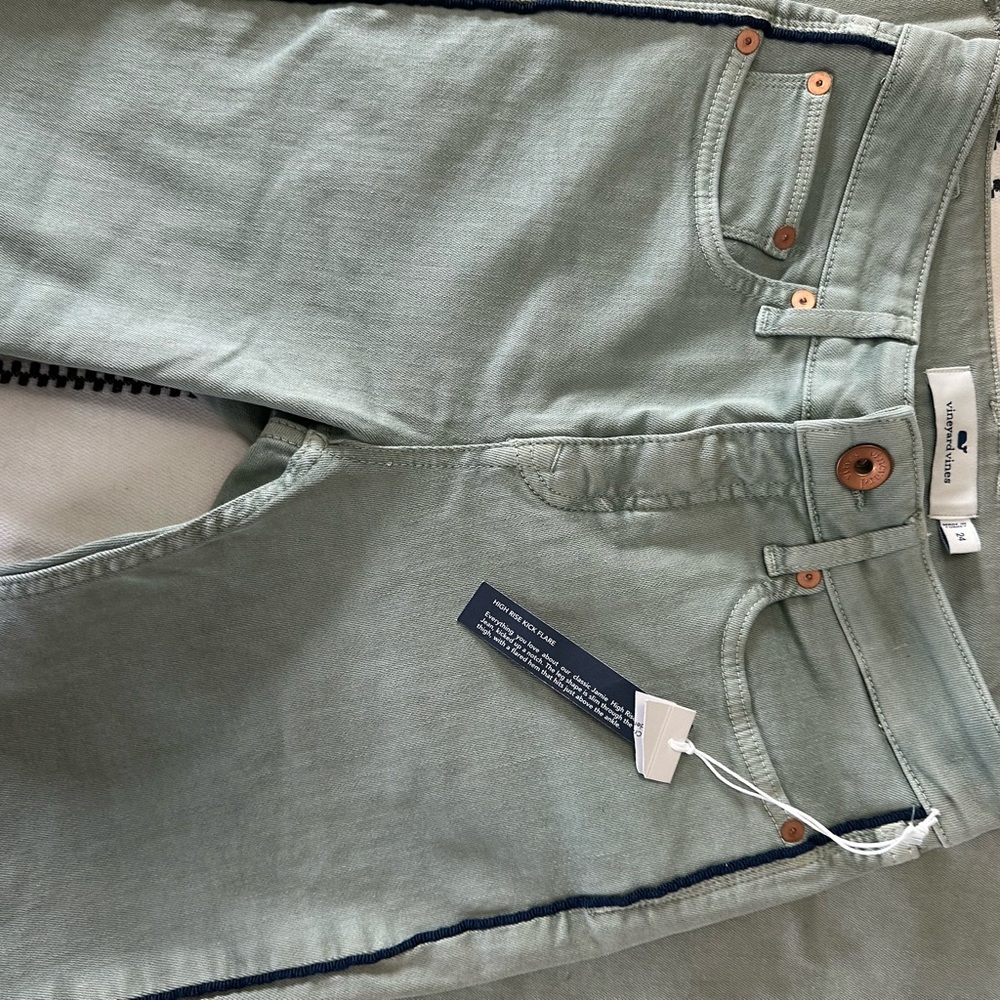 Vineyard Vines High Rise Green Jeans - Picture 7 of 7